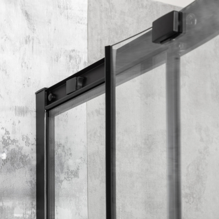 Kerra Aruba 90 GL negru curbat cabină de duș fără tavă [4]