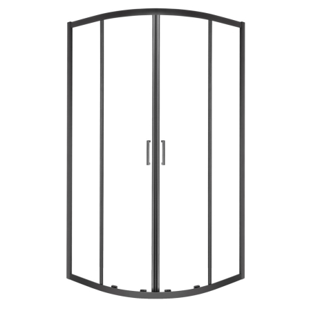 Cabină de duș semirotundă - Kerra Aruba 90 negru curbat cabină de duș fără tavă