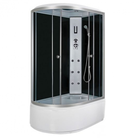 Produse temporar indisponibile - Kerra Cabină de duș cu hidromasaj asimetrică Jukon 80x120 cm, dreapta