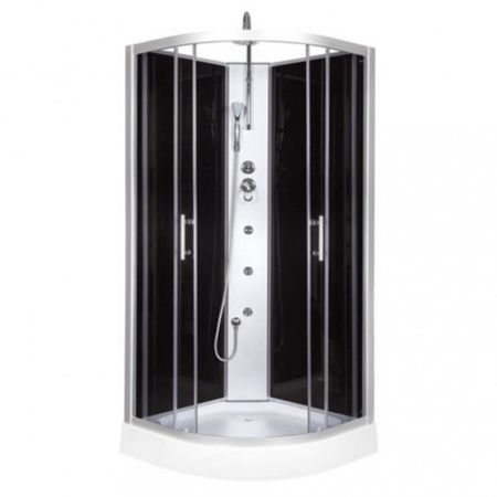 Cabină de duș cu hidromasaj - Kerra Cabină de duș cu hidromasaj curbată FARO 80x80 cm