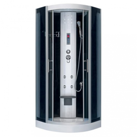 Cabină de duș cu hidromasaj - Kerra Cabină de duș cu hidromasaj curbată Leticia 80x80 cm