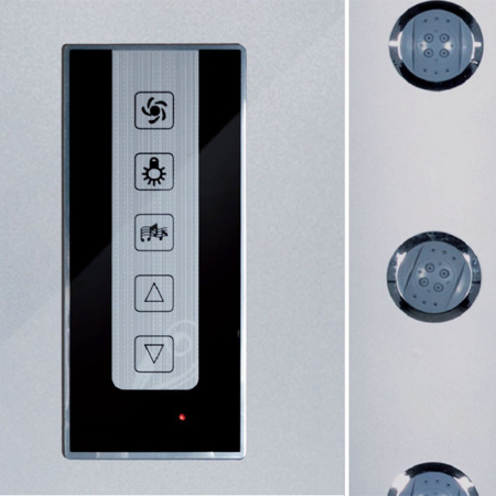 Kerra Cabină de duș cu hidromasaj curbată Lisa 90 albă [1]