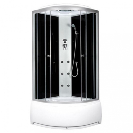 Baie - Kerra Cabină de duș cu hidromasaj Presto 90x90 cm, cu tavă curbată adâncă
