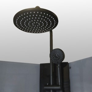 Kerra Cabină de duș cu hidromasaj Wega Black 90x90 [2]