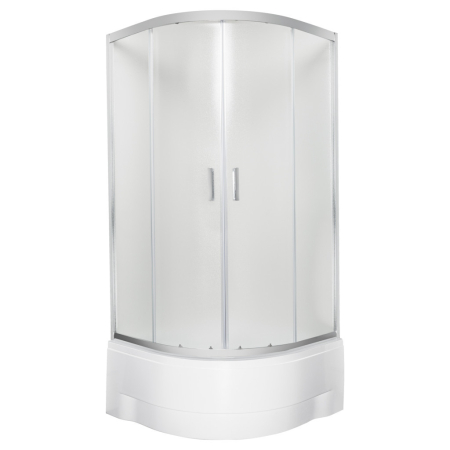 Cabină de duș semirotundă - Kerra Cabină de duș cu tavă adâncă Malibu GL 90 Curved cu spate curbat