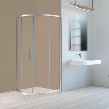 Kerra Cabină de duș cu ușă glisantă curbată MONTBLANC80 80x80 cm [1]