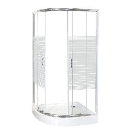 Kerra Cabină de duș curbată Madera 100x80 cu cădiță de duș, dreapta [0]