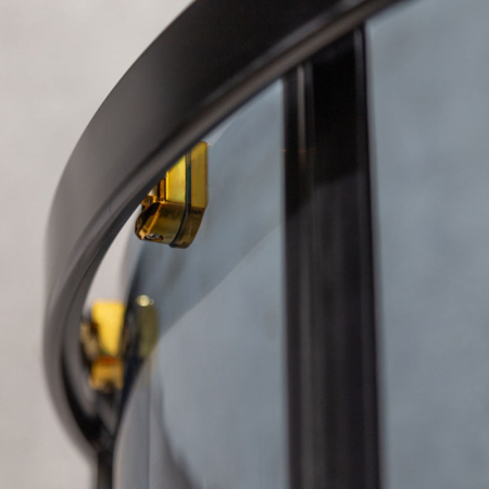 Kerra Cabină de duș curbată Tiara Gold 90x90 cm fără cădiță de duș [3]