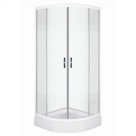 Produse temporar indisponibile - Kerra Cabină de duș curbată XENIA 90x90 cm cu cădiță de duș