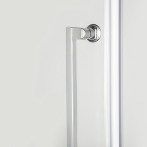 Kerra Cabină de duș pătrată cromată Long 100x90 fără tavă [1]