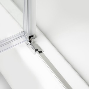 Kerra Cabină de duș pătrată cromată Long 100x90 fără tavă [2]