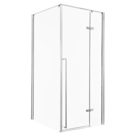 Cabină de duș pătrată / Cabină de duș dreptunghiulară - Kerra Cabină de duș pătrată cromată lungă 80x90 fără tavă