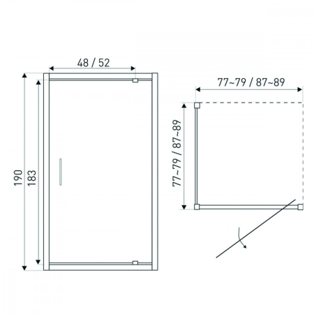 Kerra Cabină de duș pătrată Tomar 90x90 cm cu cădiță de duș [1]