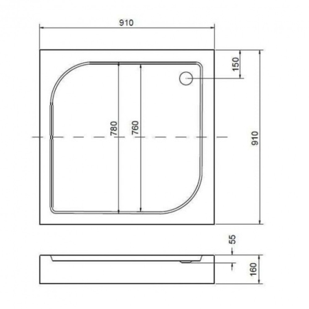 Kerra Cabină de duș pătrată Tomar 90x90 cm fără cădiță de duș [4]