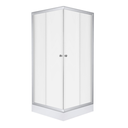 Cabină de duș pătrată / Cabină de duș dreptunghiulară - Kerra Cabină de duș unghiulară Pico 80 cu tavă de duș