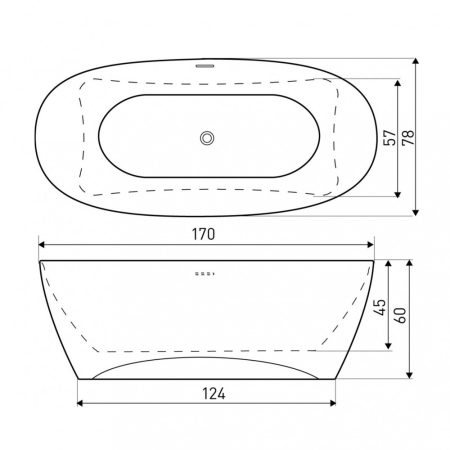 Kerra Cadă de baie VERA independentă [5]