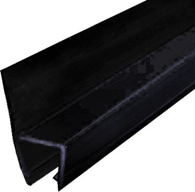 Baie - Kerra Cap de duș negru în formă de H UP H 4/6 pentru uși de duș Kerra