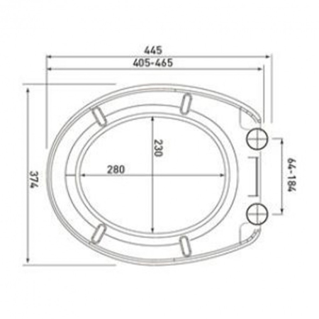 Kerra Julia Negru universal soft-close scaun de toaletă [1]