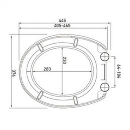 Kerra Capac de toaletă universal Julia cu închidere silențioasă [1]
