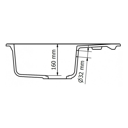 Kerra Chiuvetă Coast 25 cu un singur bazin din granit cu tavă de scurgere și robinet Mona - bej [2]