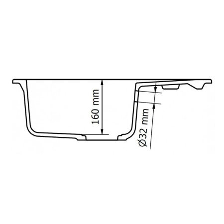 Kerra Chiuvetă Coast 25 cu un singur bazin din granit cu tavă de scurgere și robinet Mona - negru [2]