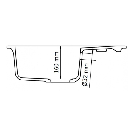 Kerra Chiuvetă din granit Coast 25 cu o cuvă, tip picurare, neagră [2]
