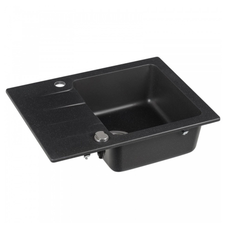 Kerra Chiuvetă din granit Coast 25 cu o cuvă, tip picurare, neagră [1]