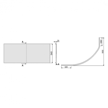 Kerra Front asimetric pentru cadă SIMPLA 90x140 [1]