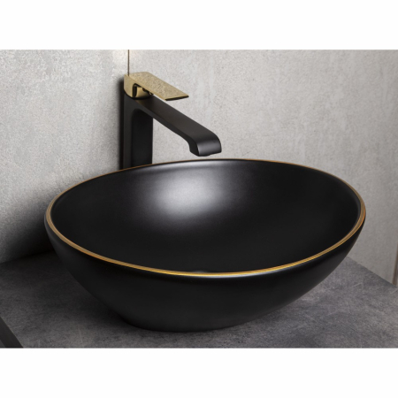 Kerra Lavoar ceramic cu design negru și auriu KR-707 [2]