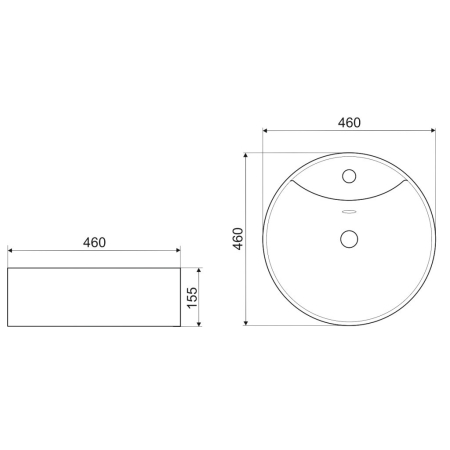Kerra Lavoar ceramic KR-138 cu model de marmură neagră și aurie [1]