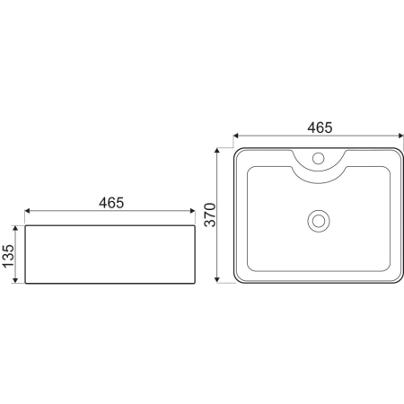 Kerra KR-51 chiuvetă cu design ceramic 46,5x37 cm [2]