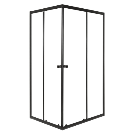 Cabină de duș pătrată / Cabină de duș dreptunghiulară - Kerra Olga SQ Element 80x100 negru pătrat cabină de duș fără tavă
