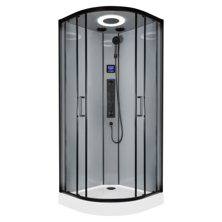 Cabina dus cu hidromasaj - Kerra Orion Black 90x90 cabină de duș cu hidromasaj