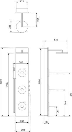 Kerra Panou de duș cu hidromasaj Tore, în mai multe culori [1]