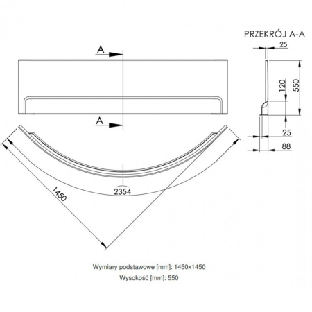 Kerra Panou frontal cadă de colț Wivea 145 [1]