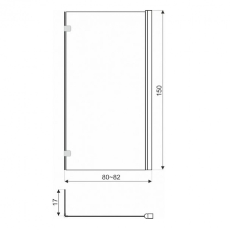 Kerra Paravan de baie Cristal 80x150 cm [2]