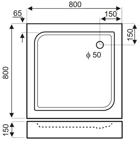 Kerra Pixel SQ 90 cabină de duș pătrată albă cu tavă Victor plus [4]
