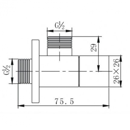 Kerra ZKSS1/2x1/2 unghi unghi unghi unghi supapă periat nichel [1]