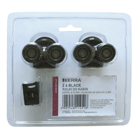 Kerra Z6 Negru dublu cabină de duș role [1]