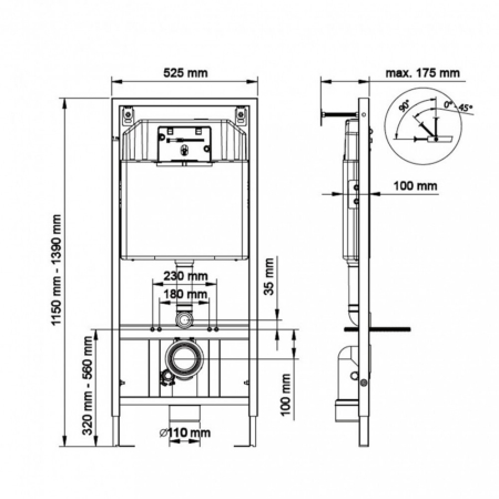 Kerra Set rezervor de toaletă de vară pentru perete [3]