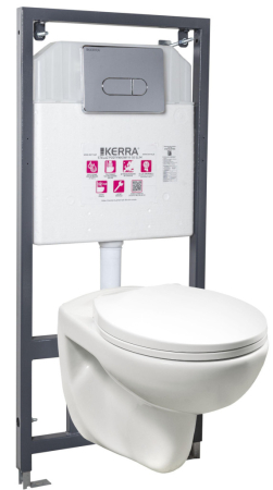 Rezervor toaletă - Kerra Set rezervor WC montat pe perete Doris Pacific CH