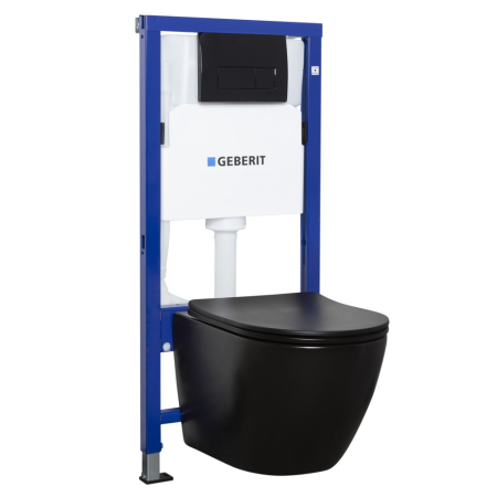 Produse temporar indisponibile - Kerra Set rezervor WC suspendat Delos Black Duofix Delta B