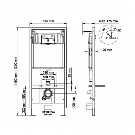 Kerra Set rezervor WC suspendat Julia Adriatic White [4]