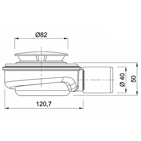 Kerra Sifon pentru tava de duș cu design redus Speed 50 [1]