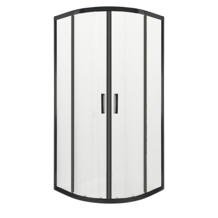 Baie - Kerra Soho Black 80 cabină de duș curbată fără tavă de duș