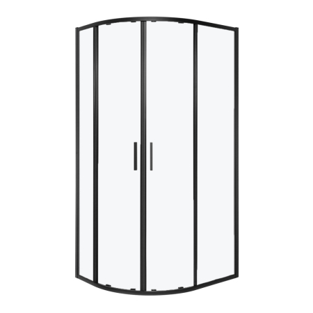 Cabină de duș asimetrică - Kerra Solid RA 100x80 BL curbat ușă dublă asimetrică cabină de duș fără tavă