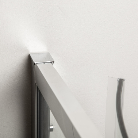 Kerra Solid RA 100x80 ușă dublă curbată asimetrică cabină de duș cu tavă de duș - dreapta [3]