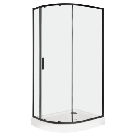 Cabină de duș asimetrică - Kerra Solid RPA 100x80 BL cabină de duș curbată cu o singură ușă asimetrică cu tavă de duș - stânga
