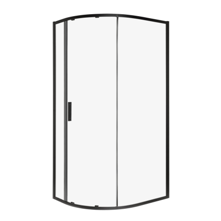 Produse temporar indisponibile - Kerra Solid RPA 100x80 BL cabină de duș curbată cu o singură ușă asimetrică fără tavă