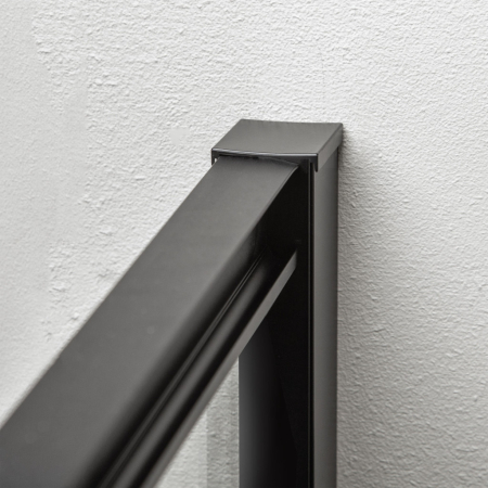 Kerra Solid RPS 90 negru curbat cu o singură ușă cabină de duș fără tavă [2]